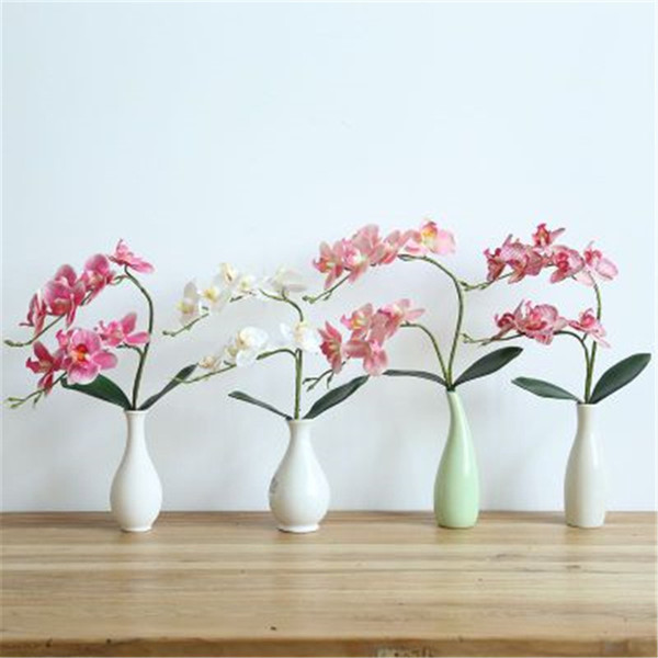 2019 New Artificial flower Phalaenopsis Cheap Silk Decorative Wreaths for Wedding Home Decoration Party Supplies Christmas Decor Gifts H62