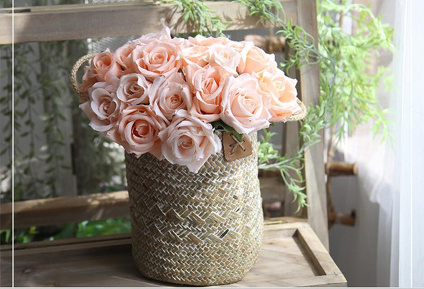 Fake Artificial Silk Flowers Bouquet 27cm length high quality For home decor Wedding Decorations Christmas Party Silk Flowers