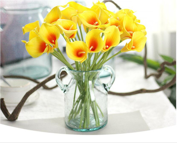 Fake Artificial Flowers Calla 34.5cm length high quality For home decor Wedding Decorations Christmas Party Silk Flowers