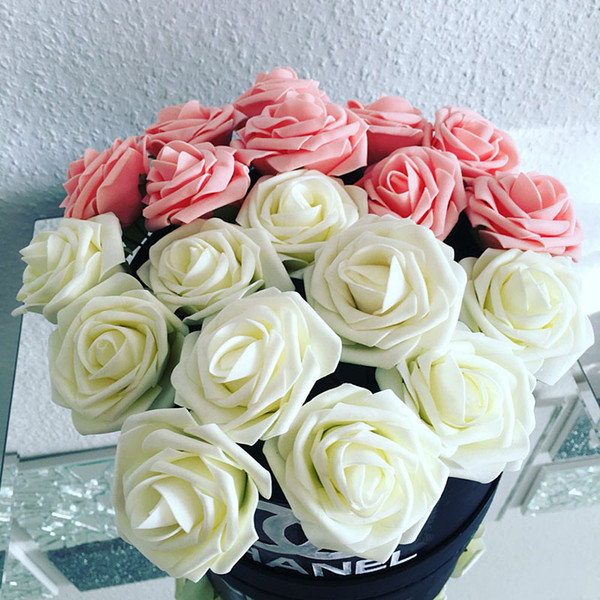 Artificial Rose Flowers Wedding Decorations Silk Flower Ball Centerpieces Mint Decorative Hanging Flower 50 Heads 8CM