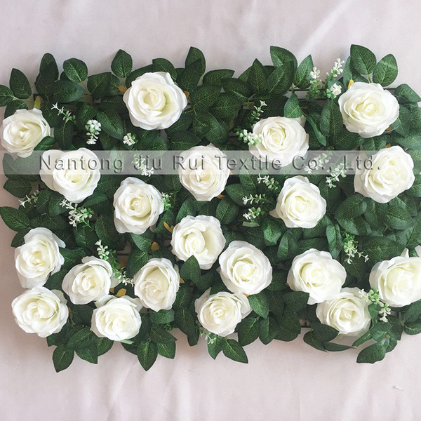 JR0530 Free Shipping Hot Sale Cheap Party/ Wedding Stage Artificial Befutiful Rose Green Leaves Flower Wall Backdrop