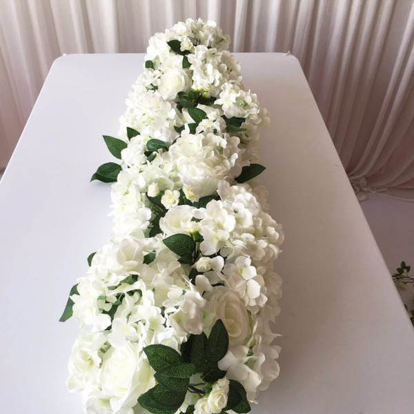 Hot sale 1mL x30cm W/piece Lovely Flower for Pivilon , Walkway , Stage , Stand,Table Runner Wedding Decoration