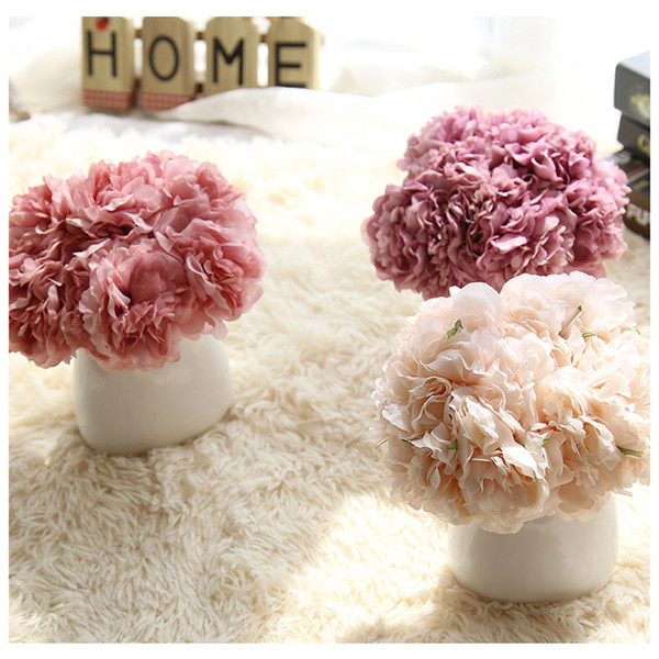 14*7.5CM Artificial Hydrangea Flower Fake Silk Flowers For Wedding Flowers Home Party Decorative Flowers Plant Shipping By DHL