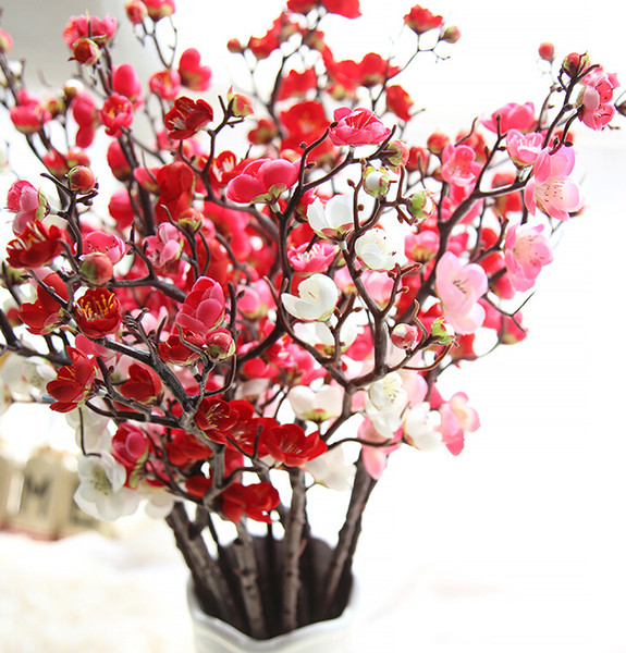 Chinese plum simulation cherry home decoration wedding fake flower factory wholesale