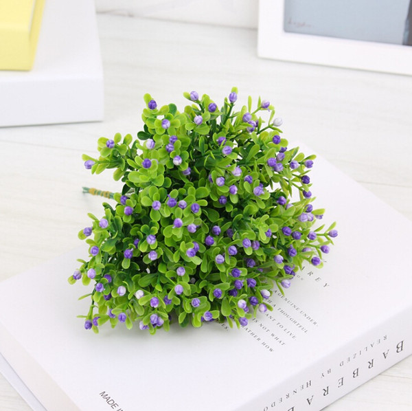Milan grass potted flower arrangement plant home decoration vase jewelry wedding flower artificial flower Milan grain accessories starry