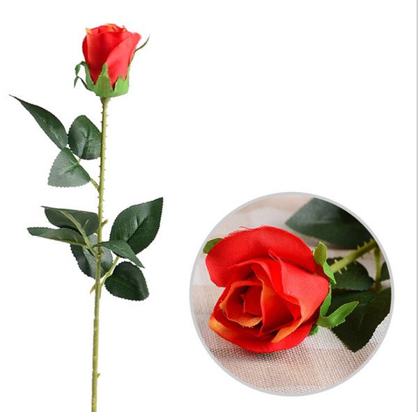 rose flowers hot sale wedding home decoration fake flowers artificial flower simulation flower rose Home vase decoration flower single