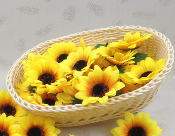 sunflower chrysanthemum sun flower fake flower head wedding decoration wholesale DIY artificial flower handmade sun flowers