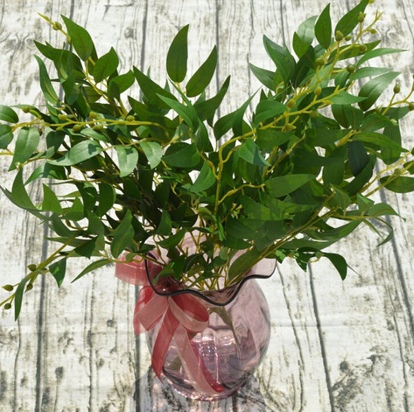 Leaves willow wedding flower arrangement home decoration grass leaves new artificial plant 5 fork willow leaves
