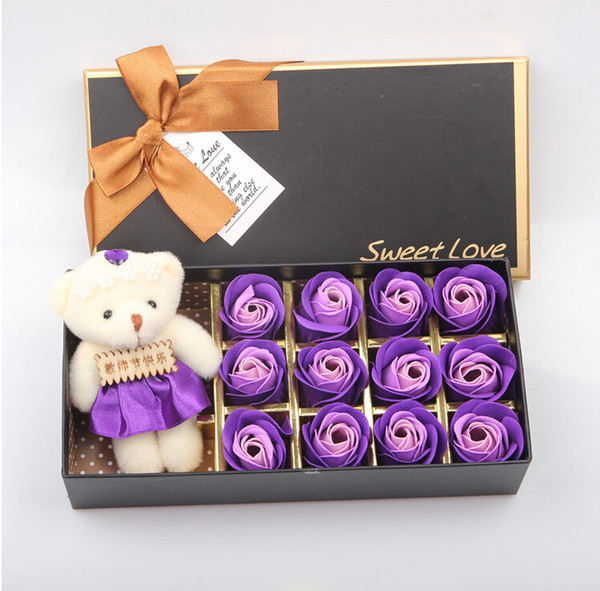 Artificial Flower Gift Soap Flower Gift Valentine Mother's Day Birthday Gift Wedding Event Simulation Bouquet Rose Wholesale