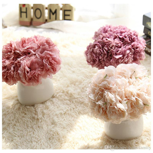 14*7.5CM Artificial Hydrangea Flower Fake Silk Flowers For Wedding Flowers Home Party Decorative Flowers Plant Shipping By DHL