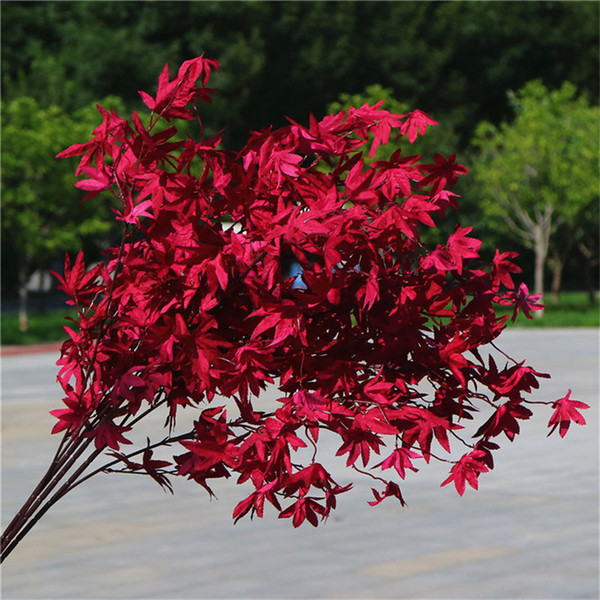 Maple Leaf Artificial Silk Green Plant Decor for Home Party Christmas Garden Maple Leaves Plant Wall Decor