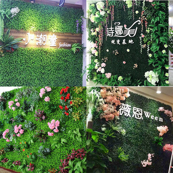 Eco-friendly artificial plant wall artificial turf wall environment plant wall lawn plastic proof for wedding garden decorations