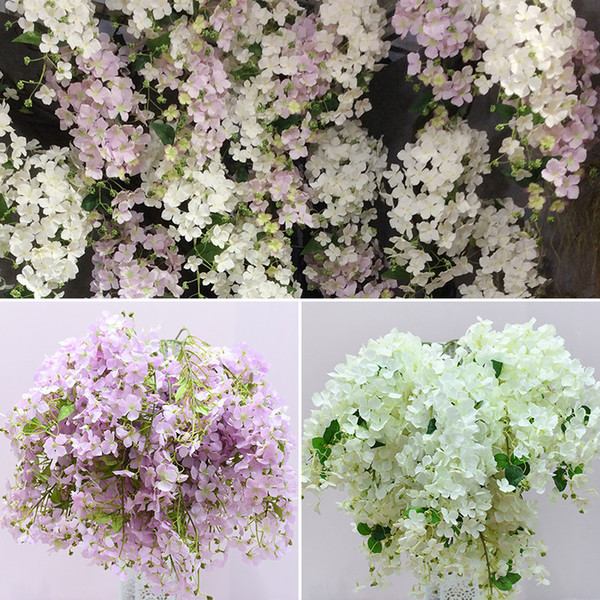 Simulation long branch hydrangea fake flower silk flower wedding decoration with floral hotel floral photography props ornaments