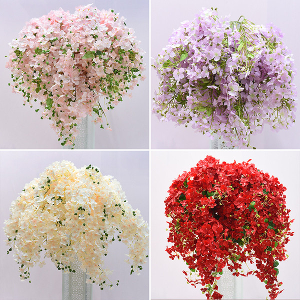 Fashion Artificial Hydrangea Flower Silk Cloth Plastic Wedding Supplies DIY Home Decoration For Birthday Party Festival