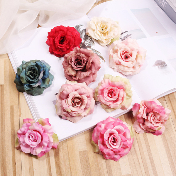 2019 New Black European-style Simulation Flowers Rose Wedding Flower Wall Background Decoration Accessories Fake Flower Home Floral