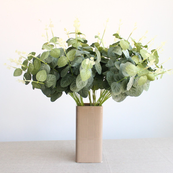 50cm Artificial Eucalyptus Hot 12Pcs Eucalyptus Leaf Artificial Plant Wedding Party Flower Arrangement DIY Home Decor