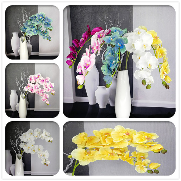 2018 new Artificial Orchid Flowers Real Touch Artificial Butterfly Orchid flores artificiales Wedding decoration home Festival Decoration