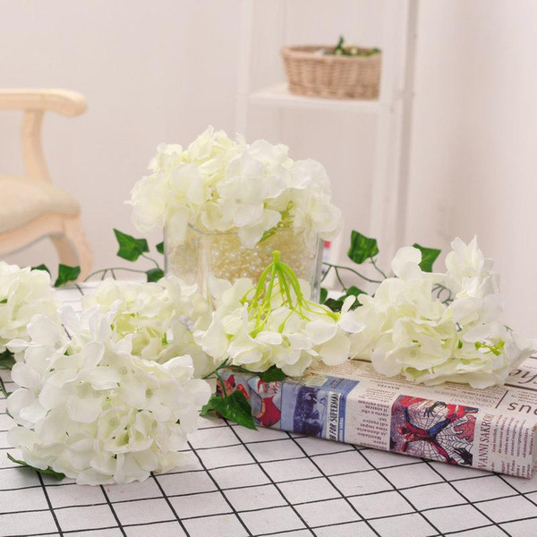 Artificial Hydrangea Flower Head 26 Colors 27 forks Hydrangeas for Wedding Centerpieces Home Party Decorative Flowers