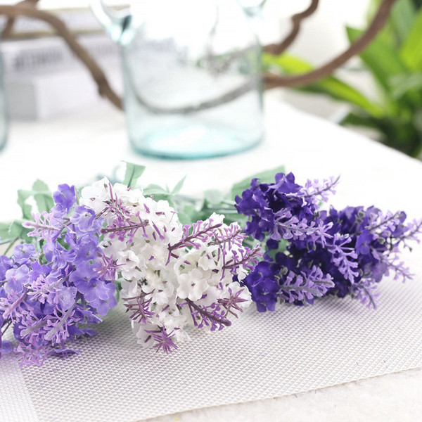 10 heads artificial silk Lavender Flower fake Flower Bouquet For Home Wedding Decoration Fake Flower Party Birthday Decoration