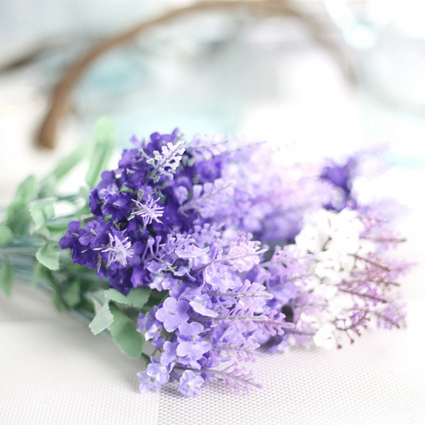 1 Bouquet 10 heads lavender oil Flower Romantic Provence Artificial Flowers lavendeer perfume for Wedding Party Garden Decoration