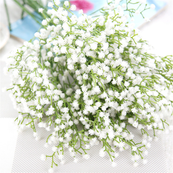 Artificial PE Fake Flowers Babysbreath Flower Wedding Decoration Home Party DIY Scrapbooking Craft Stamen Man-mande Romantic