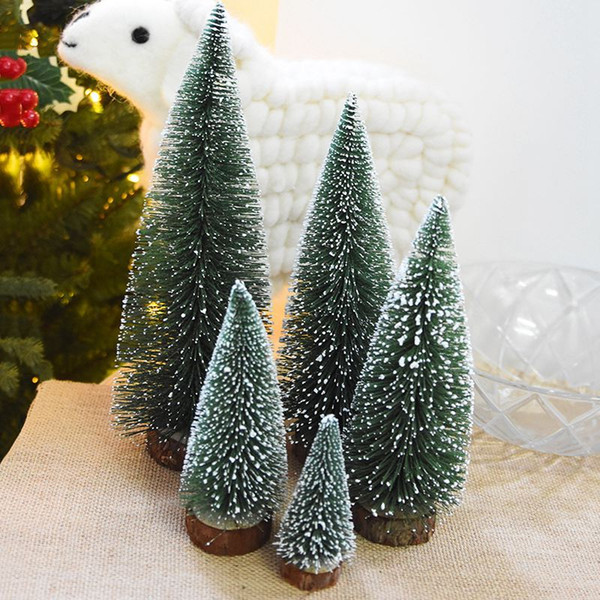 Rosequeen10CM/15CM/20CM/25CM/30CM Mini Christmas Tree Stick White Cedar Desktop Small Christmas Tree Mini Christmas tree New