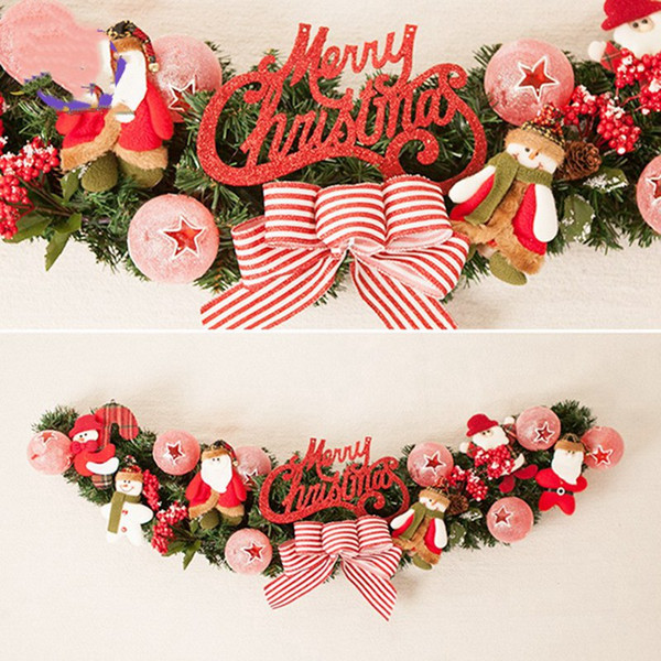 New 10PC Christmas Wreaths Red Ornament Felt Hanging Pendant Chrismas Home Decor Embellishment Xmas Decoration Navidad 2018@YL