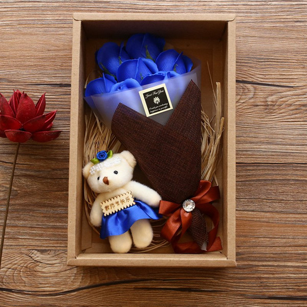 Soap flower gift box Gift of immortalized Valentine's Day gift for Mother's day artificial flower 7 bouquets of flowers