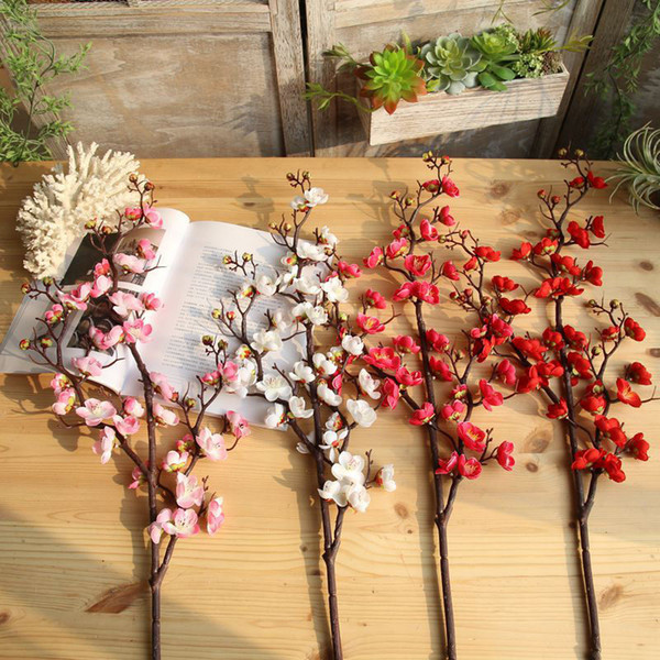 2018 Hot Sale Artificial Silk Flowers Plum Blossom Wedding Bouquet Party Decor Home Garden Coffee Decoration Plum blossom