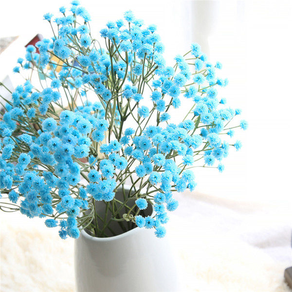 Simulation Babysbreath Flowers Soft rubber 7 colors 90 heads for Christmas Party Table wedding home Decoration