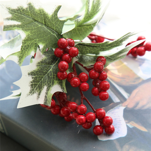 2018 hot sale Bean branch Christmas berries imitation flower beans wedding silk flowers home decoration artificial flowers