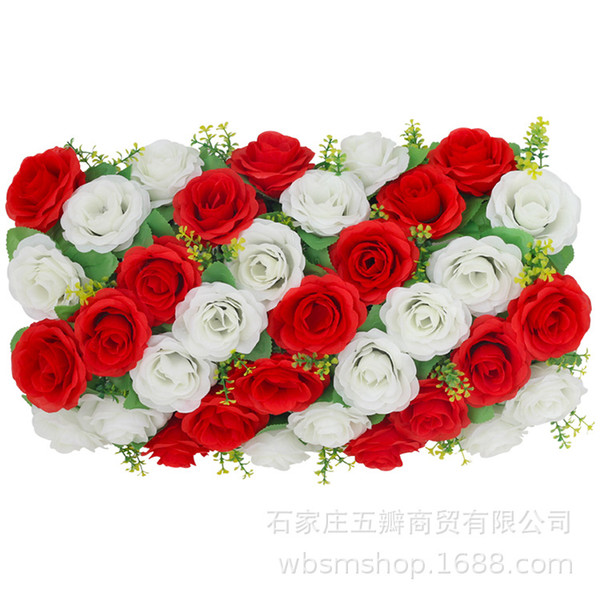 Simulated Silk Flower Scene Layout of Half-circle Flower Pairs for Wedding Arch Road Opening Decoration of Mall Home Decor