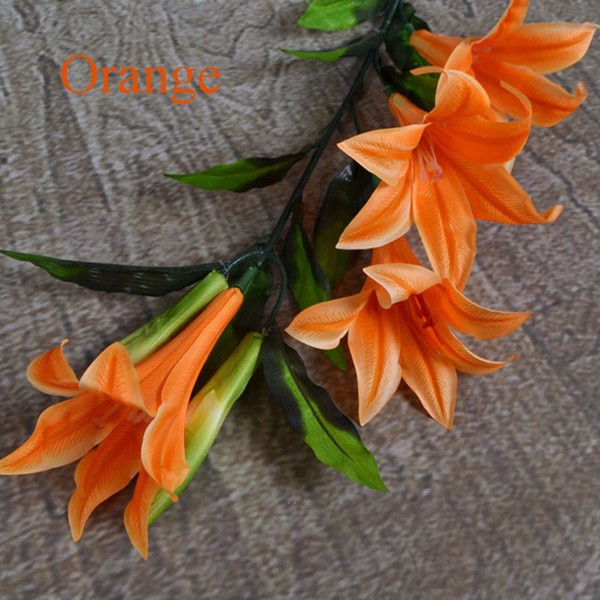 100cm artificial lily flower fake floor mounted silk flower for wedding home decorative simulation lily flower