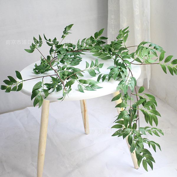 1.7M Simulation willow vine Leaf Artificial Plants Vine Fake Plants Home Decor Plastic Artificial Flower Rattan Evergreen Cirrus