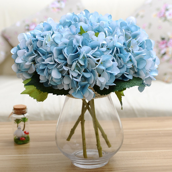 Single Simulation French Hydrangea Flower Wedding Plant Wall Flower Wall Decoration Home Artificial Flower Simulation Plant Wholesale