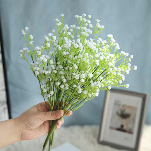 free shippment wedding bouquets Gypsophila artificial flower babysbreath silk fake flower plant wall for wedding decoration