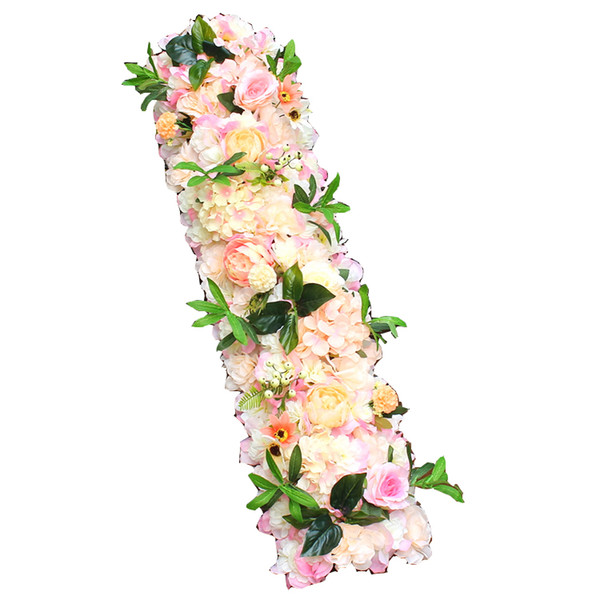 1m New Road cited flowers wedding decoration props silk flower and PE foam base hydrangea flower row road lead T stage layout decorative