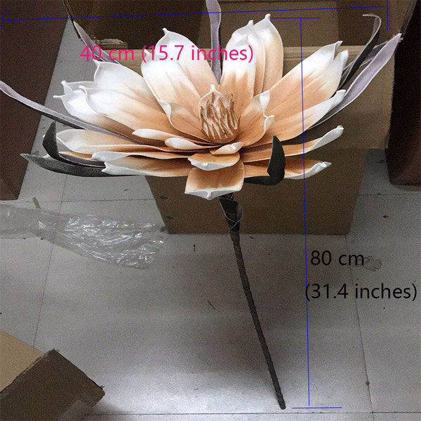 80cm Artificial Large Foam Magnolia Fake Flower Simulation Magnolia Flower Head For Wedding Background Wall Decoration Home Party Decoration