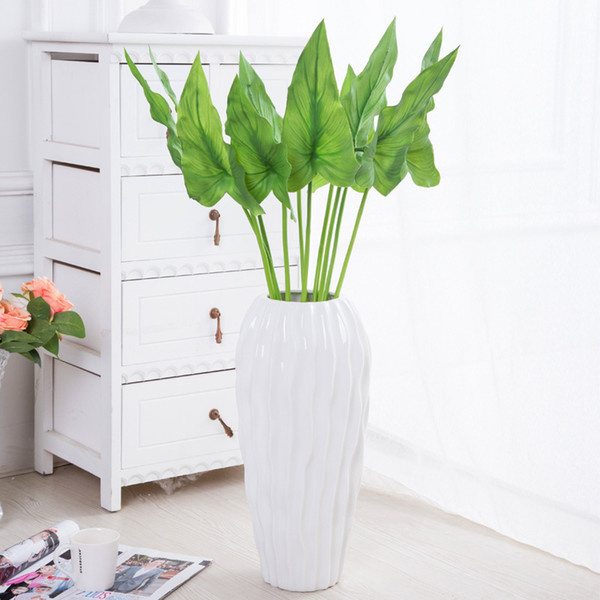 High Imitation PU Calla Lily Leaves Simulation Flower Decoration Red Palm Leaves Flower Arrangement Accessories Green Leaves