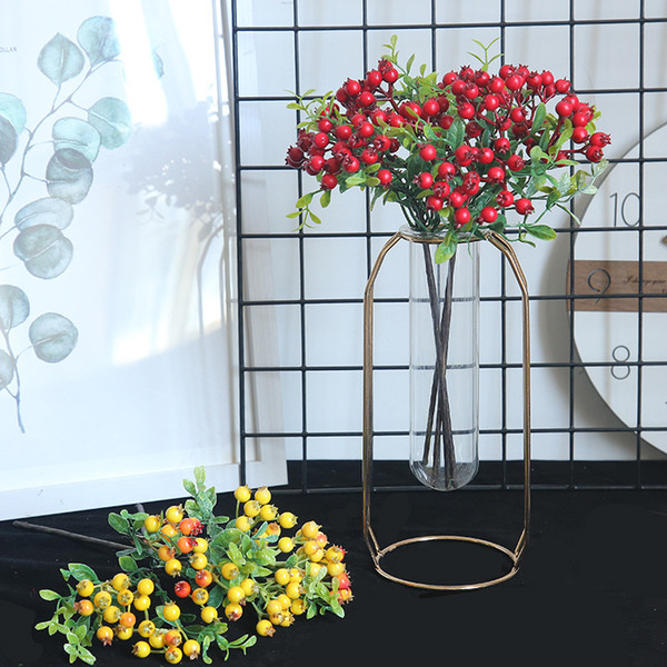 10pcs/lot artificial plants fruit foam Christmas berry branch fake flower for home decoration accessories wedding Holding flowers