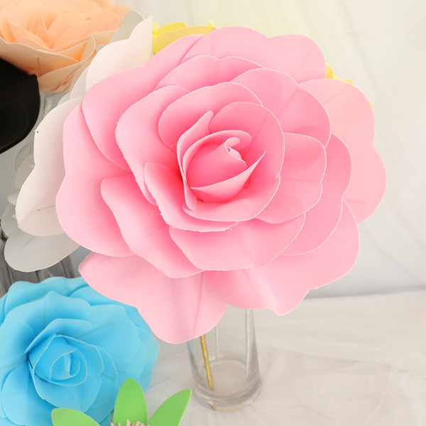 30cm giant foam rose artificial flower wedding party decoration flower home decoration artificial decorative peony flower wreath