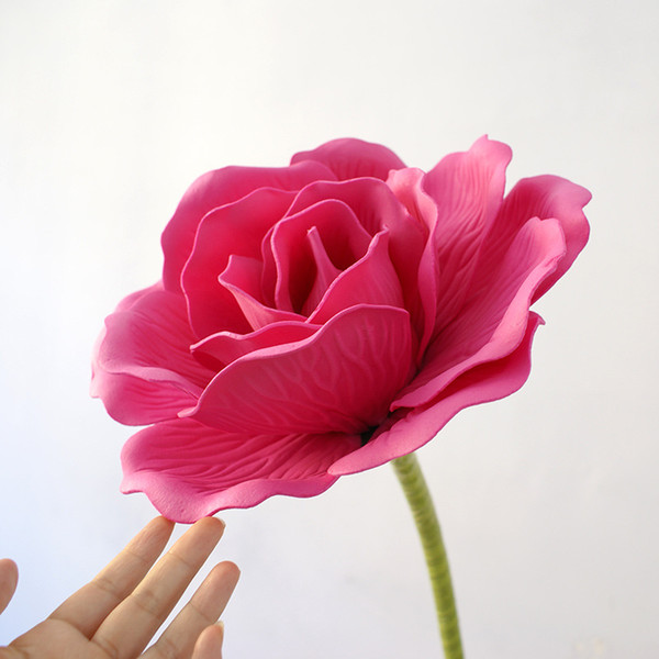 Giant Rose PE Large Foam Flower Rose Artificial Flowers Wedding Decoration Backdrop Display Fake Flowers Road Leads Party Decoration Home