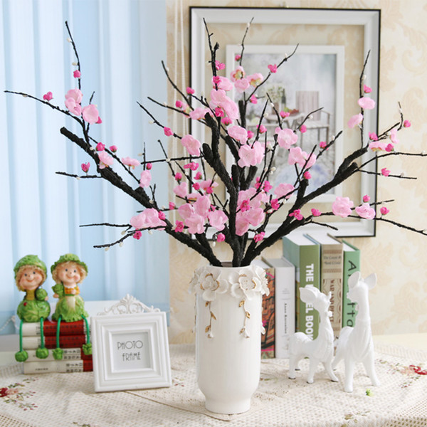 Artificial flowers Plum Blossom flower Artificial plants tree branch Silk flowers for home decoration