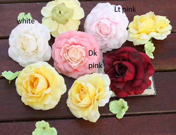 50pcs shipping free big camellia head artificial silk flower for home,garden,wedding,or for on holiday beauty's hat or dress decoration