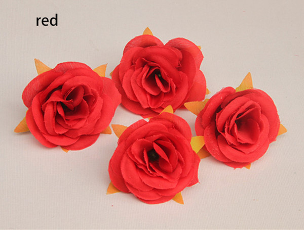 dia:4.5cm/1.77inch 50PCS free shipping wholesale emulational silk small rose flower head for home,garden,wedding,or wall ornament decoration