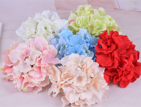 50PCS free shipping 16cm wholesale emulational silk hydrangea flower head for home,garden,wedding,or headwear dress ornament decoration