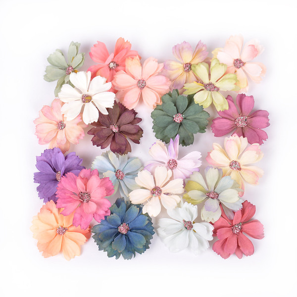 Wholesale 300pcs Artificial Daisy Sunflower Handmake Headpiece Wedding Flowers Accessories DIY Bridal Hair Clips Wreath Decoration