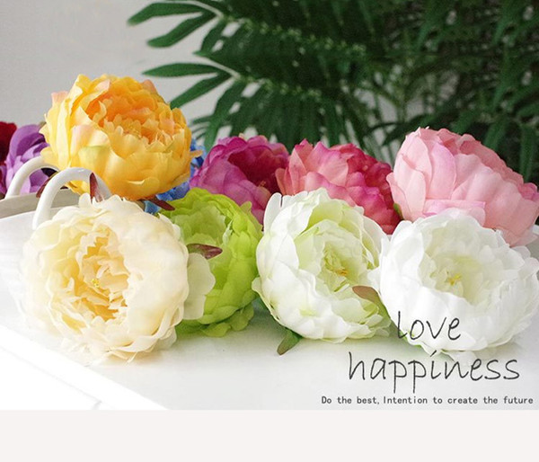 Artificial Silk flower Heads Peony 4.7inch Big Rose Flower Heads wholesale for Wedding Decor,Flower Wreath, Flower Garland,Flower Ball