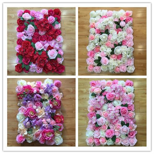 5 Colors Painted Background Wall Red Pink Beauty Wedding Background Wall Window Decoration Imitated Flowers Freeshipping