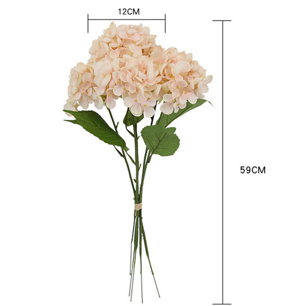 New Arrival Lovely Artificial Flowers Silk Hydrangea Hand Bouquet Hydrangea Silk Flowers Wedding Favors Home Wedding Decoration